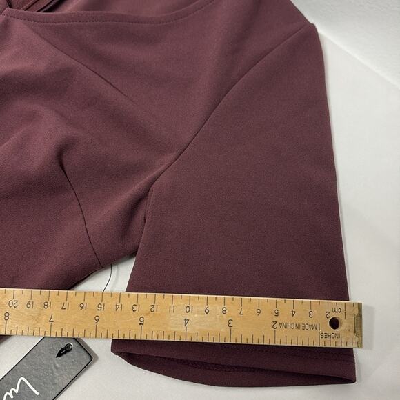 Lulus purple short sleeve Maxi dress sz L v-neck low- high mermaid dress NWT - Picture 11 of 13